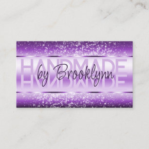 Tarjeta De Visita Elegante Esparkle Purpurina Lujoso Glam Oscuro Púr