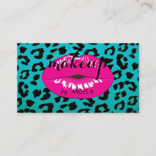Tarjeta De Visita Elegante estampa de leopardo femenino moderno Labi