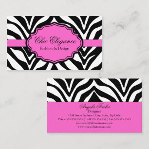 Tarjeta De Visita Elegante Estampado de Cebra