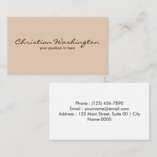 Tarjeta De Visita Elegante Estética Minimalista Simple Moderna