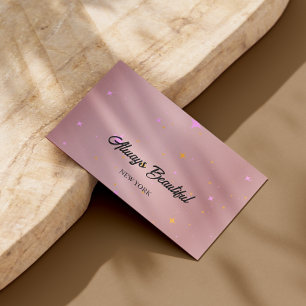 Tarjeta De Visita Elegante esteticista de caligrafía de escritura de