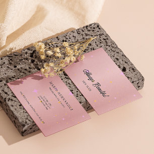 Tarjeta De Visita Elegante esteticista de caligrafía de escritura de