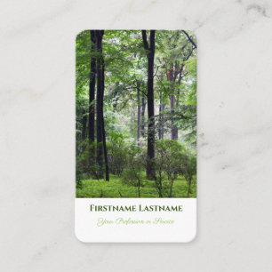 Tarjeta De Visita Elegante estilo 100% de bosque ecológico natural