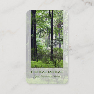 Tarjeta De Visita Elegante estilo 100% de bosque ecológico natural
