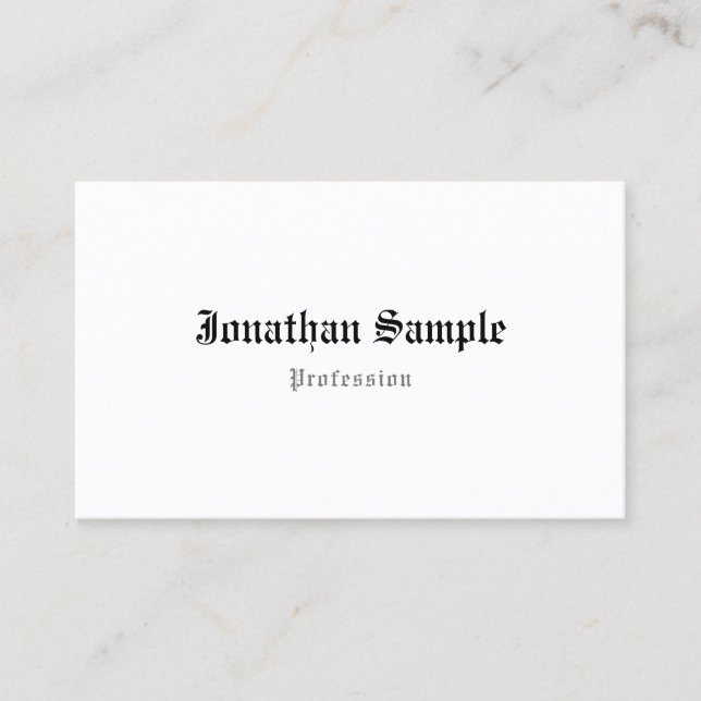 Tarjeta De Visita Elegante estilo clásico estilo antiguo Texto en in (Anverso)