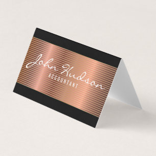 Tarjeta De Visita Elegante Estilo Copper Script Moderno 3.5x2