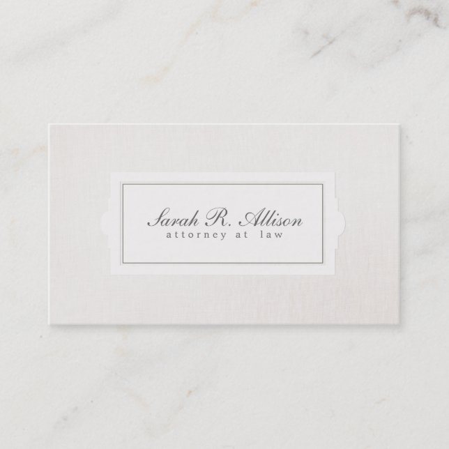 Tarjeta De Visita Elegante estilo de abogado de estilo sencillo esti (Anverso)