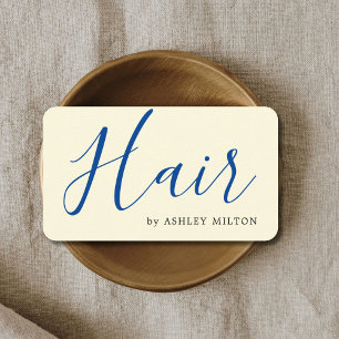 Tarjeta De Visita Elegante estilo de cabello amarillo pálido de pelo