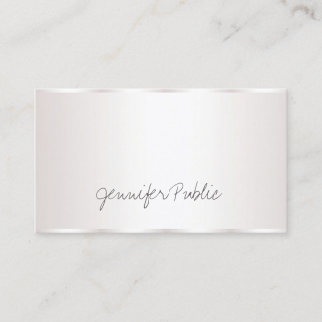 Tarjeta De Visita Elegante estilo de escritura de mano libre elegant (Anverso)