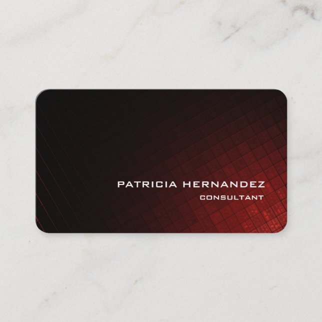 Tarjeta De Visita Elegante estilo elegante marrón rojo moderno (Anverso)