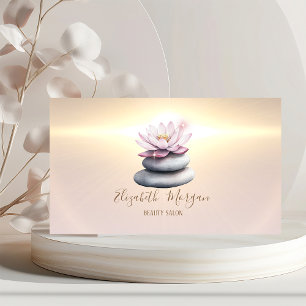 Tarjeta De Visita Elegante estilo Lotus Zen Stones