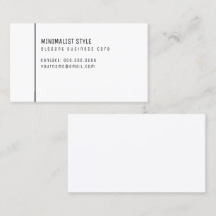 Tarjeta De Visita elegante estilo minimalista