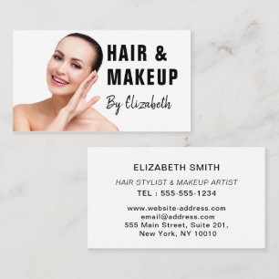 Tarjeta De Visita Elegante estilo moderno Salón de peluquería guión 