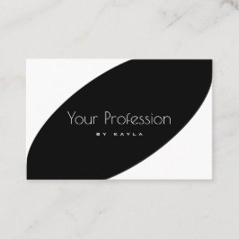 Tarjeta De Visita Elegante estilo negro y blanco profesional moderno