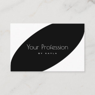 Tarjeta De Visita Elegante estilo negro y blanco profesional moderno