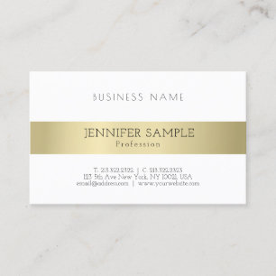 Tarjeta De Visita Elegante estilo oro simple profesional Plata moder