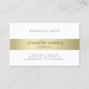 Tarjeta De Visita Elegante estilo oro simple simple profesional mode