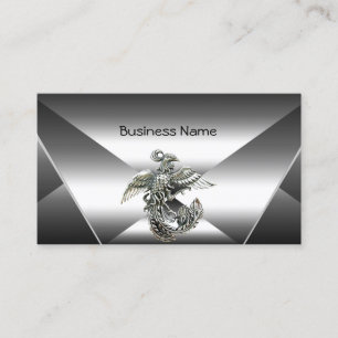 Tarjeta De Visita Elegante estilo plateado Metalizado Chrome Jewel B
