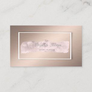 Tarjeta De Visita Elegante Estiloso Simple, Marco, Trazo de Pintura