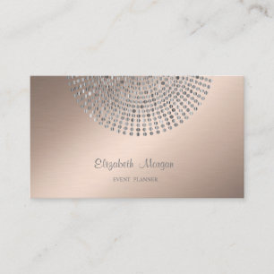 Tarjeta De Visita Elegante Estiloso Simple, Puntos