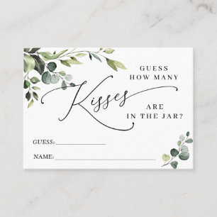 Tarjeta De Visita Elegante Eucalyptus Floral adivina cuántas cartas