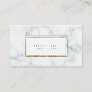 Tarjeta De Visita Elegante evento Planner Floral Florist Marble