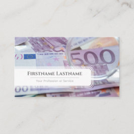 Tarjeta De Visita Elegante experto financiero en moneda blanca de di