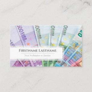 Tarjeta De Visita Elegante experto financiero en moneda blanca de di