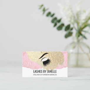 Tarjeta De Visita Elegante Extensiones Lash Beauty