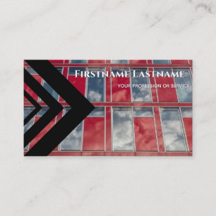 Tarjeta De Visita Elegante fachada de edificio de oficinas del trián