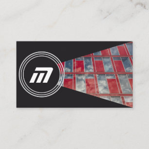 Tarjeta De Visita Elegante fachada de vidrio de arquitectura orgánic