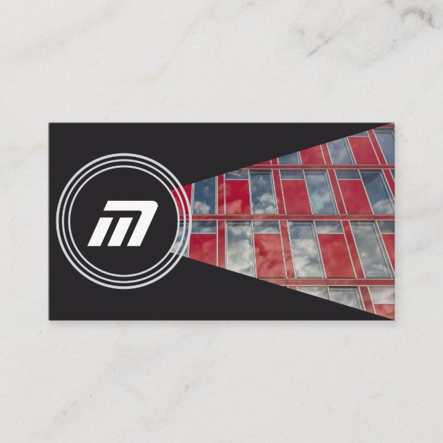 Tarjeta De Visita Elegante fachada de vidrio de arquitectura orgánic (Anverso)