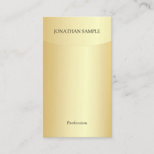 Tarjeta De Visita Elegante Faux Gold Template Profesional Moderno