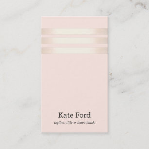 Tarjeta De Visita Elegante Faux Rosa Gold Strike Light Pink 2
