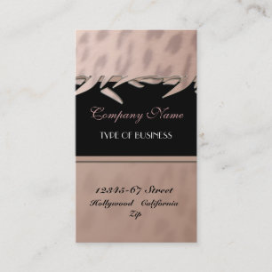 Tarjeta De Visita Elegante Feminine Leopard Print Upright