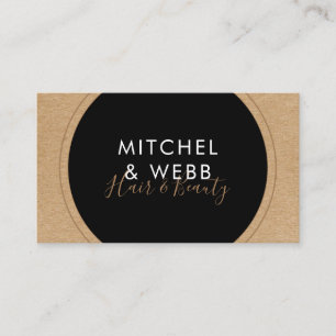 Tarjeta De Visita Elegante firma moderna de Kraft rústico