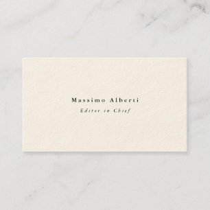 Tarjeta De Visita Elegante Firme Crema Minimalista Moderna