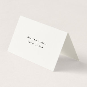 Tarjeta De Visita Elegante Firme Crema Minimalista Moderna
