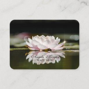 Tarjeta De Visita Elegante flor de loto del paisaje