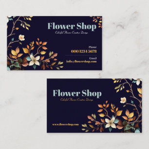 Tarjeta De Visita Elegante Flor en Flor, Floristería, Florista