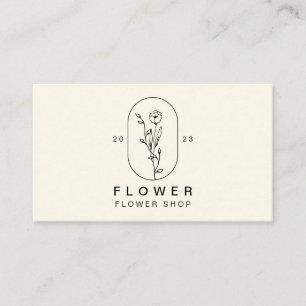 Tarjeta De Visita Elegante Flor Flor Flora Flora Floral