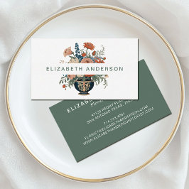 Tarjeta De Visita Elegante Floral Elegante