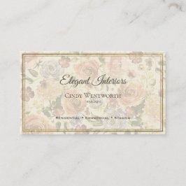 Tarjeta De Visita Elegante Floral Femenino 
