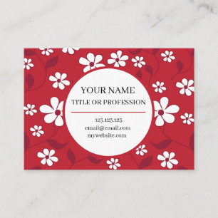 Tarjeta De Visita Elegante Floral Jazmín 