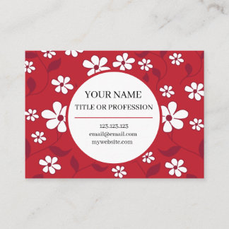 Tarjeta De Visita Elegante Floral Jazmín 