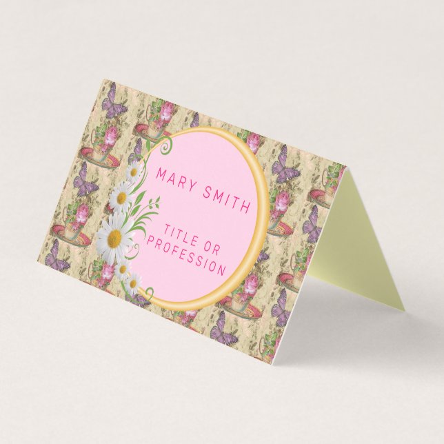 Tarjeta De Visita Elegante floral moderna (Anverso)