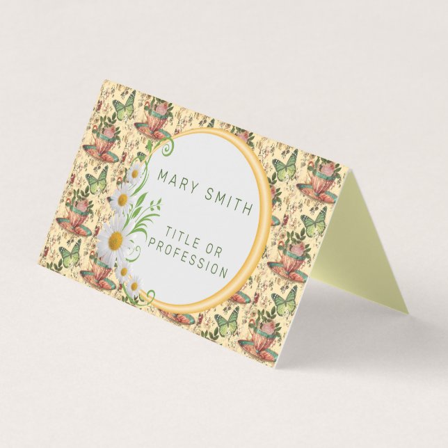 Tarjeta De Visita Elegante floral moderna (Anverso)