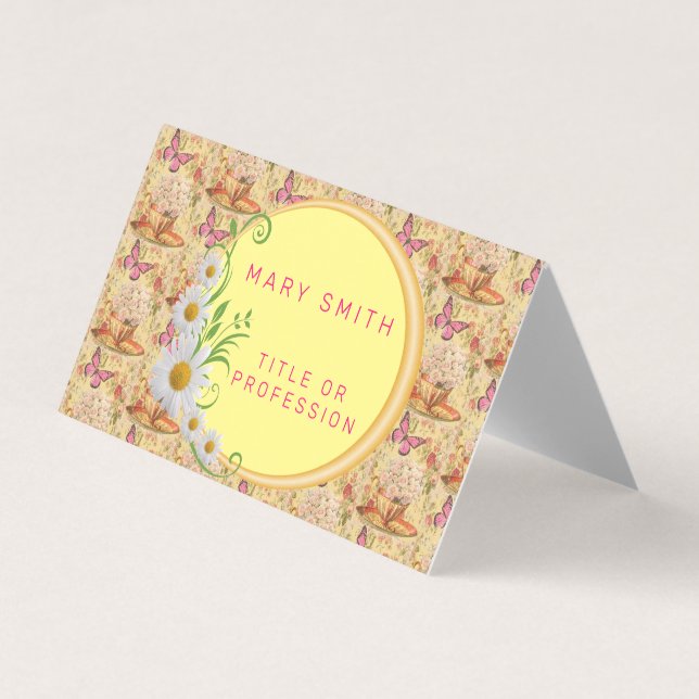 Tarjeta De Visita Elegante floral moderna (Anverso)