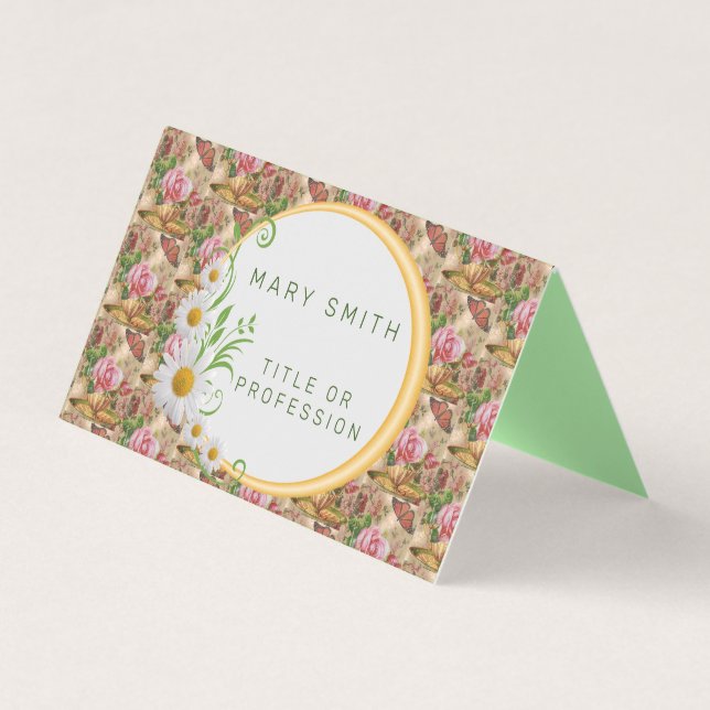 Tarjeta De Visita Elegante floral moderna (Anverso)