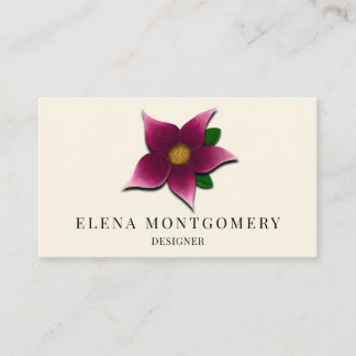 Tarjeta De Visita Elegante Floral Moderna
